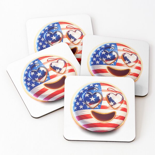 Item preview, USA 3D HAPPY FACE designed and sold by Teez2Plz.