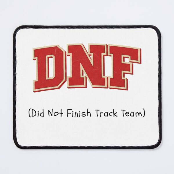 Item preview, Funny DNF Did Not Finish Track Team Vintage Collegiate Sports Humor designed and sold by The Red Lime.