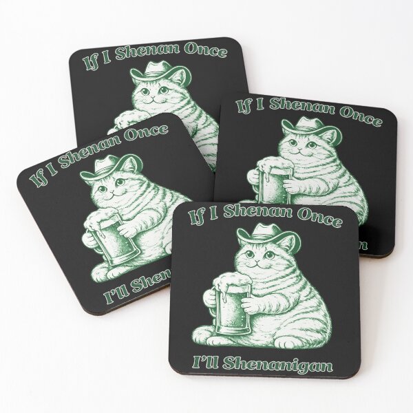 Item preview, If I Shenan Once I’ll Shenanigan Funny Cat Beer  designed and sold by AMICO77.