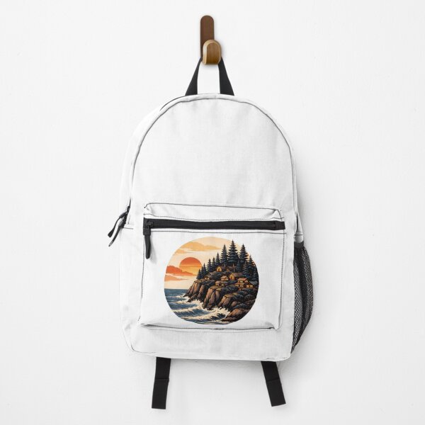Item preview, Sunset Coastal Village Art designed and sold by WavesStation.