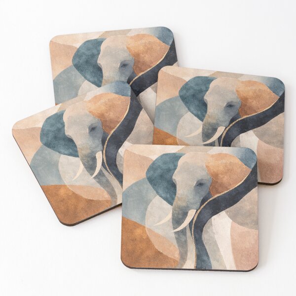 Item preview, Abstract Elephant Art – Contemporary Organic Luxury Wall Decor designed and sold by DrizzyV.