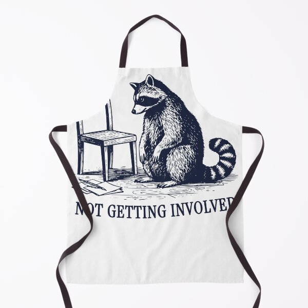 Item preview, Not Getting Involved Raccoon Vintage Engraving Funny Introvert Animal designed and sold by TeeVerse27.