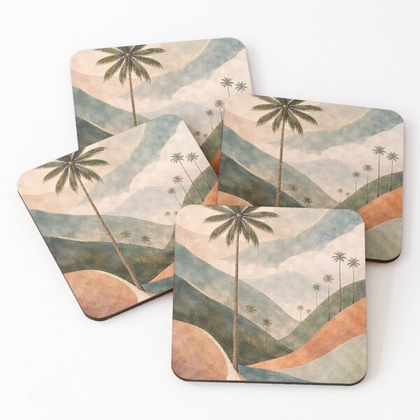 Item preview, Cocora Valley Palm Abstract – Modern Colombian Landscape Art designed and sold by DrizzyV.