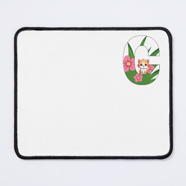 Item preview, Cute Letter C with Kitten – Floral Alphabet Initial for Kids Nursery designed and sold by Anju_an_artist.