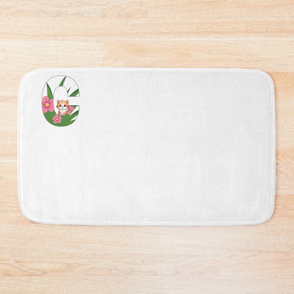 Item preview, Cute Letter C with Kitten – Floral Alphabet Initial for Kids Nursery designed and sold by Anju_an_artist.