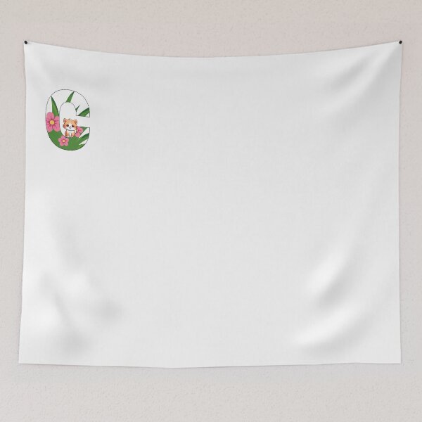 Item preview, Cute Letter C with Kitten – Floral Alphabet Initial for Kids Nursery designed and sold by Anju_an_artist.
