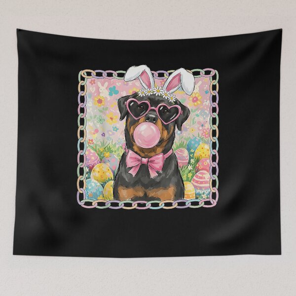 Item preview, Easter Dog Bunny Ears Funny Rottweiler Easter Bunny Dog designed and sold by Boutkimaewab.