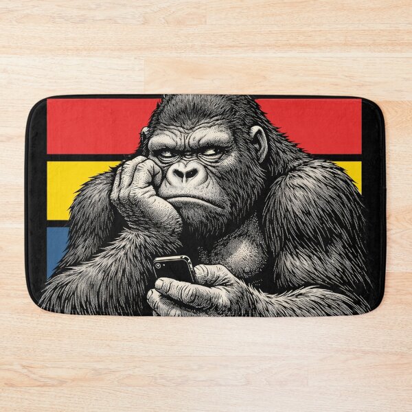 Item preview, Bored Gorilla Monday Energy Every Day Funny Monkey Doomscrolling Aesthetic Vintage Retro Sunset Graphic by Vivaan Studio designed and sold by Vivaan Studio.