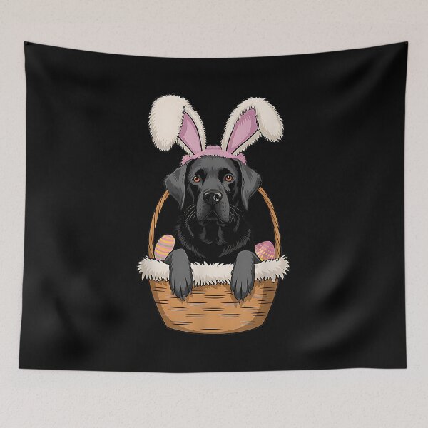 Item preview, Cute Black Labrador Retriever Easter Bunny Dog Lover for Men Women Kids designed and sold by Boutkimaewab.