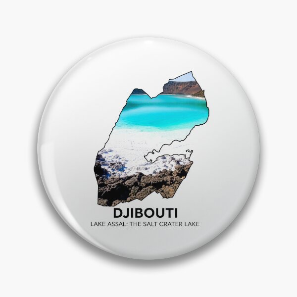 Item preview, Djibouti Map Lake Assal Salt Crater Lake Art designed and sold by AbulailArt.