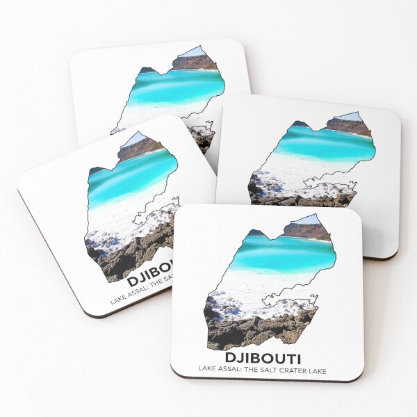 Item preview, Djibouti Map Lake Assal Salt Crater Lake Art designed and sold by AbulailArt.