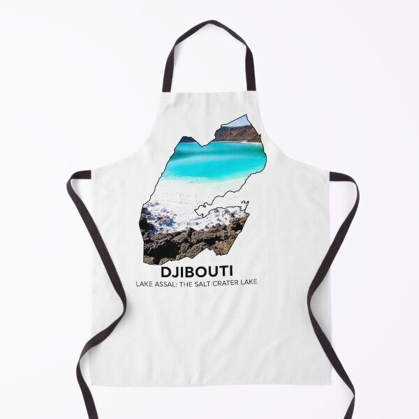 Item preview, Djibouti Map Lake Assal Salt Crater Lake Art designed and sold by AbulailArt.