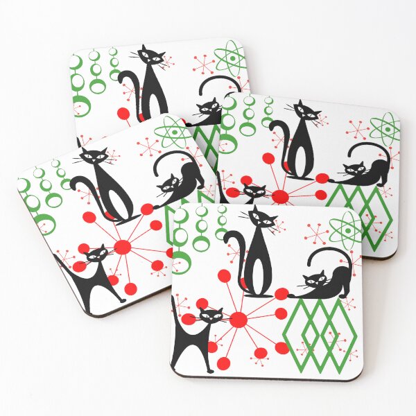 Item preview, Atomic Christmas Kitty designed and sold by mamobrecky.