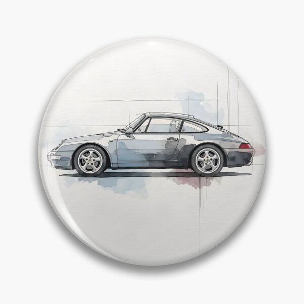 Item preview, Porsche 911 (993) Watercolor Art Poster designed and sold by Motorline44.