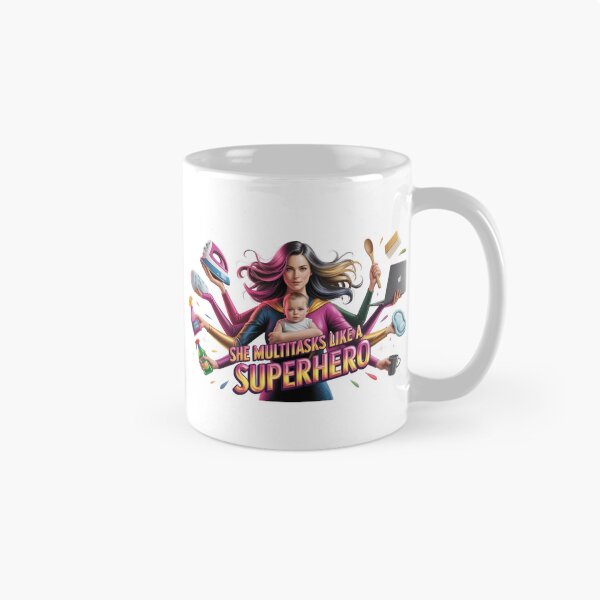 Item preview, She Multitasks Like a Superhero - woman/mothers digital graphic appreciation  designed and sold by YourTrendyTees.
