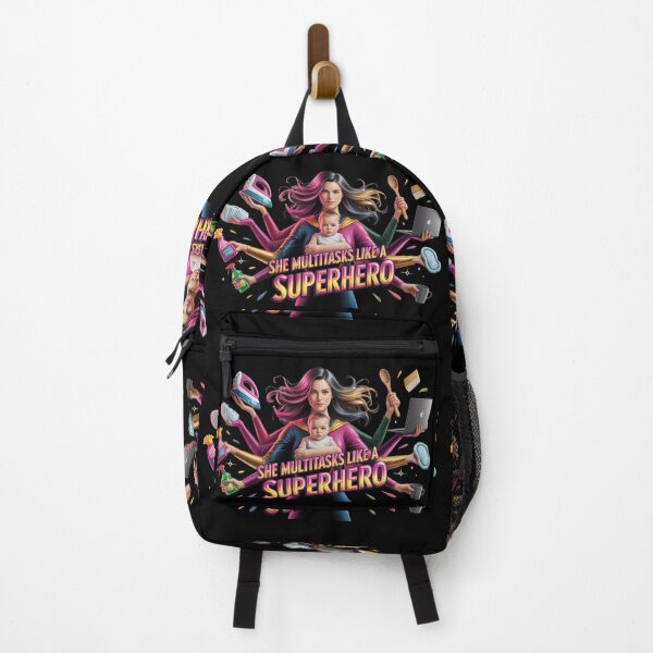 Item preview, She Multitasks Like a Superhero - woman/mothers digital graphic appreciation  designed and sold by YourTrendyTees.