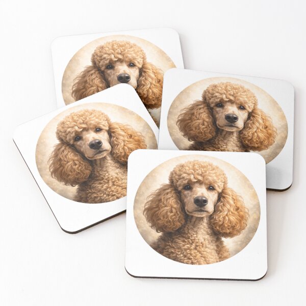 Item preview, Standard Poodle Elegance – Realistic Dog Circle Art designed and sold by TheJoyfulPen.
