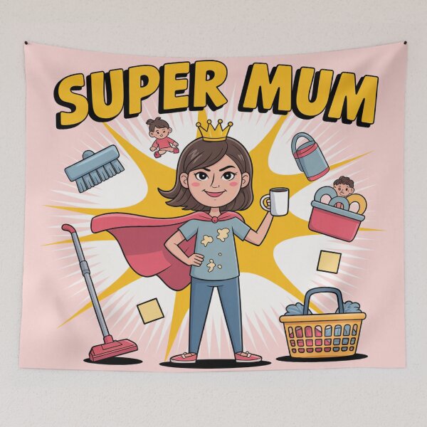 Item preview, Super Mum Superhero | Funny Mother's Day designed and sold by Midnight Veil Designs.