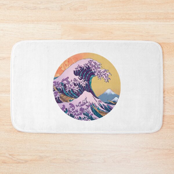 Item preview, Aesthetic Japanese Great Wave Pink Sunset Hokusai Art designed and sold by PrintsGate.