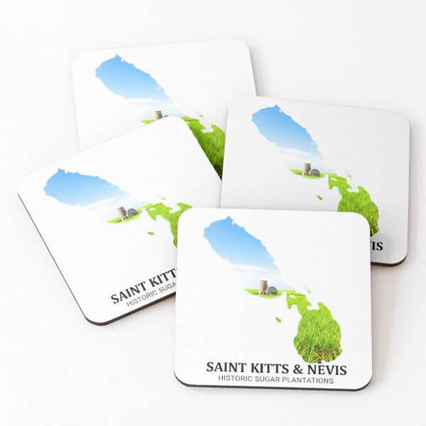 Item preview, Saint Kitts and Nevis Map Historic Sugar Plantations Art designed and sold by AbulailArt.