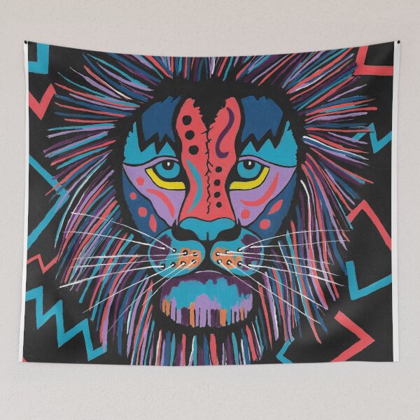 Item preview, Colorful Lion Face  designed and sold by Sartoris Art.