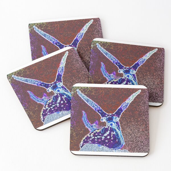 Item preview, violet deer seaslug illusionistic art designed and sold by Wolkenleserin.