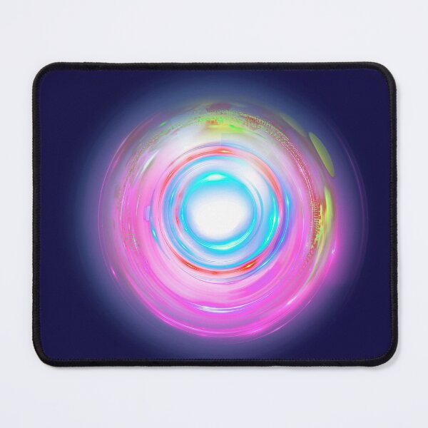 Item preview, Neon Glowing Portal - Vibrant Pink and Blue Futuristic Light Circle designed and sold by SolutionsArt.