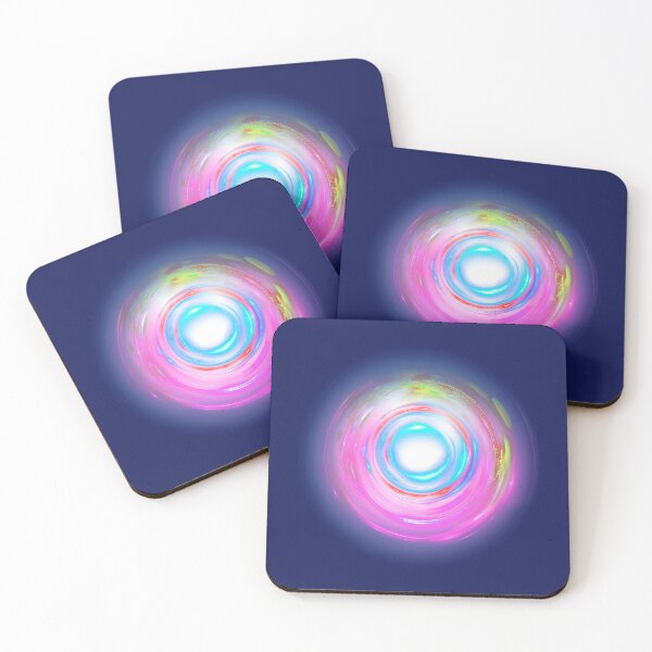 Item preview, Neon Glowing Portal - Vibrant Pink and Blue Futuristic Light Circle designed and sold by SolutionsArt.