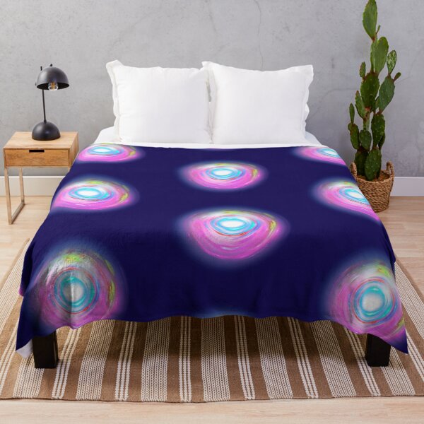 Item preview, Neon Glowing Portal - Vibrant Pink and Blue Futuristic Light Circle designed and sold by SolutionsArt.