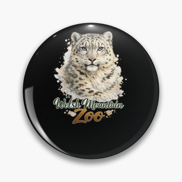 Item preview, Welsh Mountain Zoo Snow Leopard – Watercolor Wildlife Illustration designed and sold by EuropeanPrints.