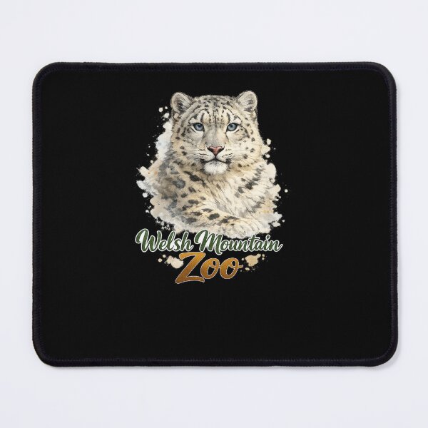Item preview, Welsh Mountain Zoo Snow Leopard – Watercolor Wildlife Illustration designed and sold by EuropeanPrints.
