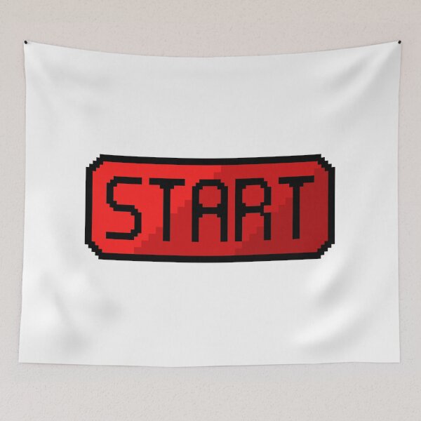 Item preview, Pixel Art START Button - Retro 8-Bit Arcade Game UI Print designed and sold by DesignArtist.ia.