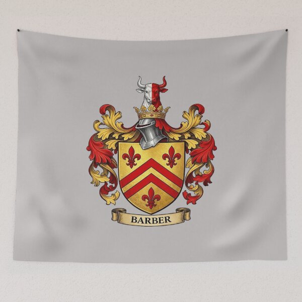Item preview, The Barber Family Coat of Arms designed and sold by BagTown Clans.