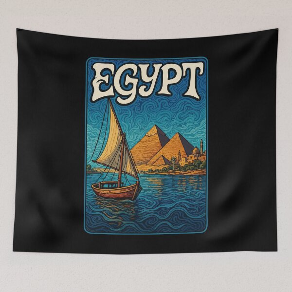 Item preview, Egypt Piramids Trippy Travel designed and sold by TomFrontierArt.