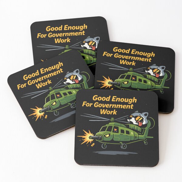 Item preview, Good Enough For Government Work – Funny Tactical Raccoon Helicopter Design designed and sold by AMICO77.