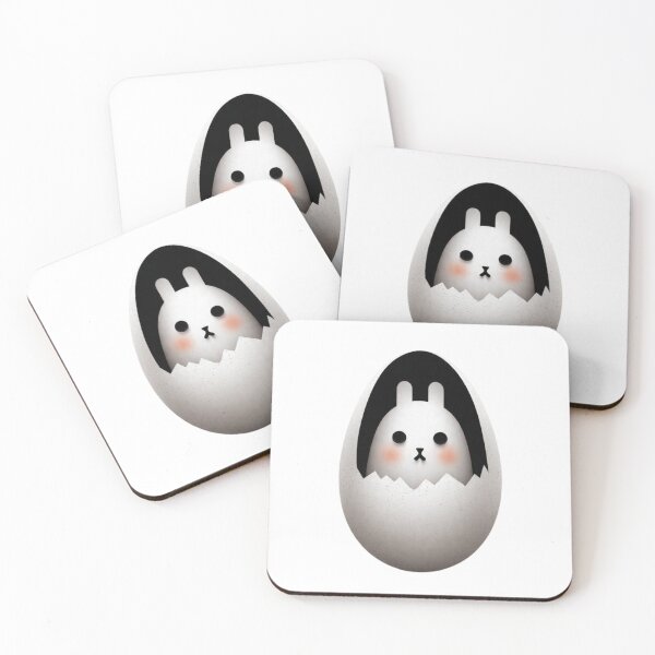 Item preview, Minimalist Bunny in Eggshell - Modern Easter Illustration designed and sold by Tw1nsAIArt.