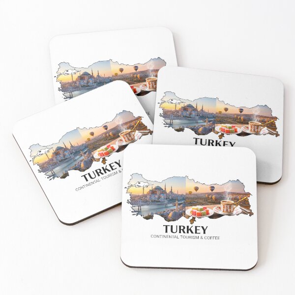 Item preview, Turkey Map Continental Tourism and Traditional Coffee Art designed and sold by AbulailArt.