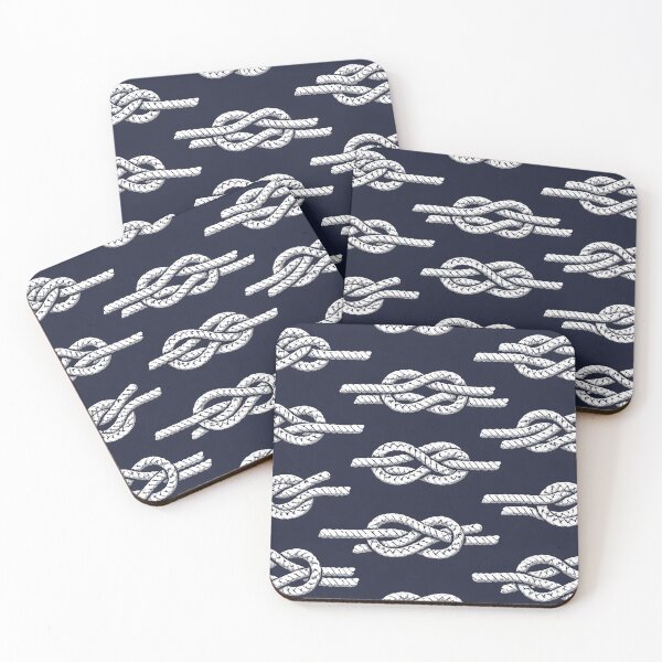 Item preview, Nautical Knot Pattern – Minimal Navy Blue Maritime Design designed and sold by DrizzyV.