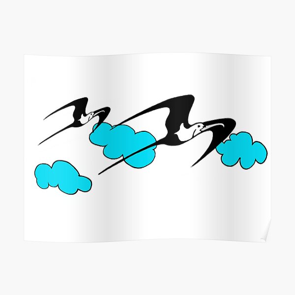 Frigatebird Flying Free in the Sky Poster