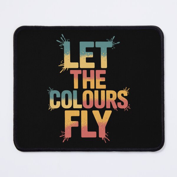 Item preview, Let The Colours Fly Holi Shirt | Retro Vintage Teal Coral Gold Powder Splatter Festival of Colors Quote Tee designed and sold by DarylWelsh2024.