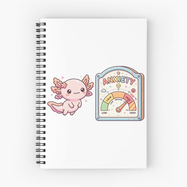 Item preview, Kawaii Axolotl Anxiety Meter Gauge designed and sold by Visual Dept..