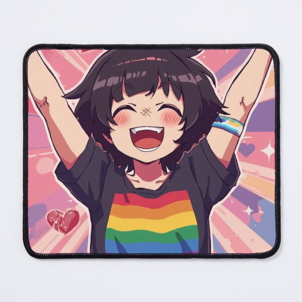 Item preview, Happy Non-Binary Pride Anime Girl Celebration designed and sold by rainbowgremlin.