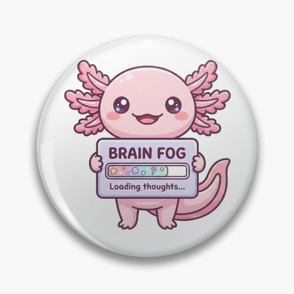 Item preview, Kawaii Axolotl Brain Fog Loading designed and sold by Visual Dept..