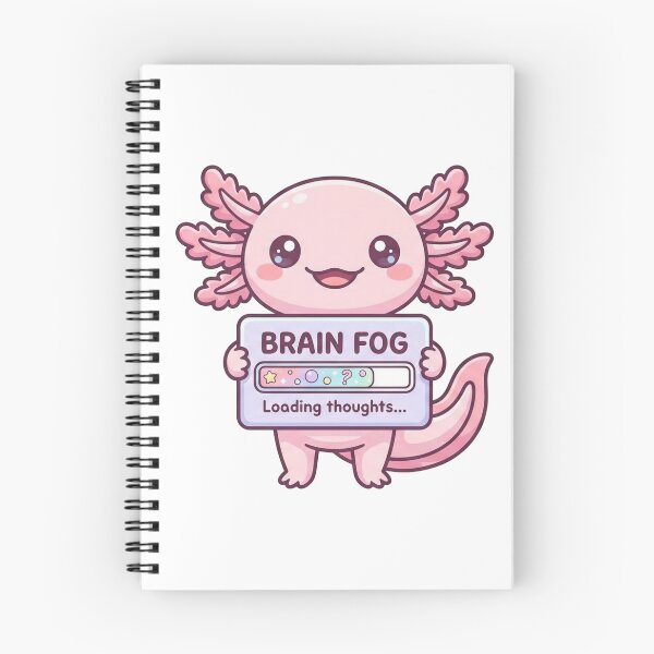 Item preview, Kawaii Axolotl Brain Fog Loading designed and sold by Visual Dept..