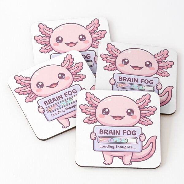 Item preview, Kawaii Axolotl Brain Fog Loading designed and sold by Visual Dept..