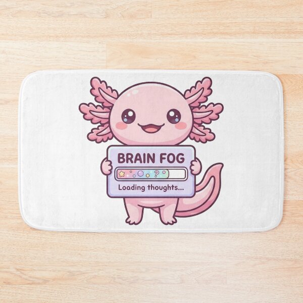 Item preview, Kawaii Axolotl Brain Fog Loading designed and sold by Visual Dept..
