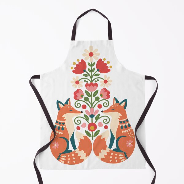 Item preview, Foxes and Daisies – Scandinavian Folk Art by heidiannemorris © designed and sold by FOLK ART FUSION by heidiannemorris.