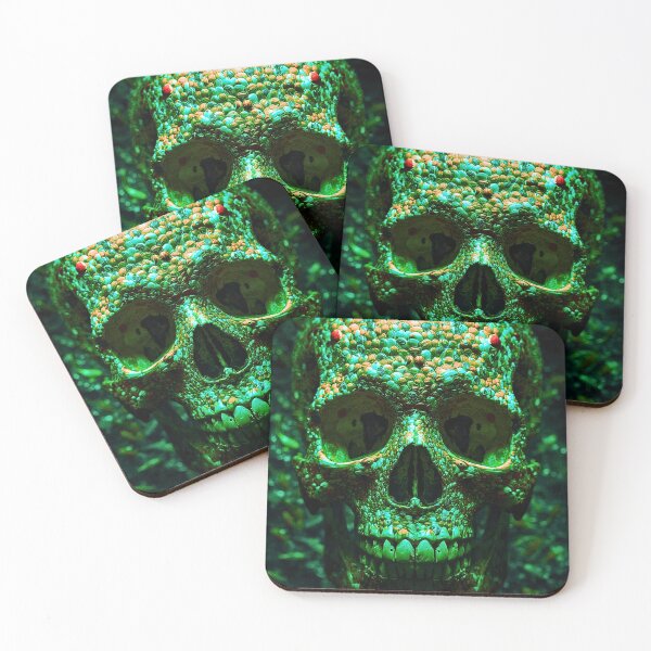 Item preview, Hyper Realistic Skull Art with Green Scales – Dark Fantasy Gothic Design designed and sold by SKULLARTISTRY.