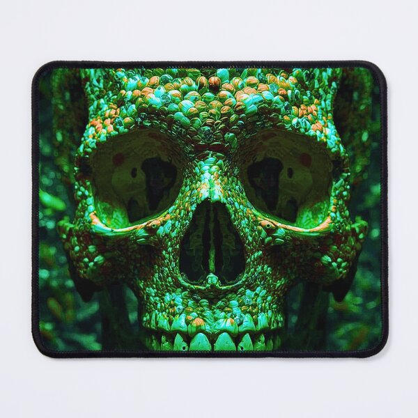 Item preview, Hyper Realistic Skull Art with Green Scales – Dark Fantasy Gothic Design designed and sold by SKULLARTISTRY.