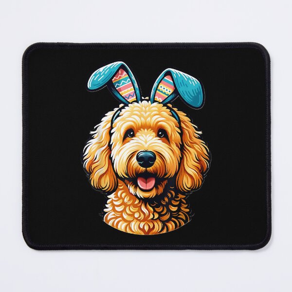 Item preview, Easter Goldendoodle Dog Wearing Bunny Ears, Easter Dog designed and sold by Boutkimaewab.